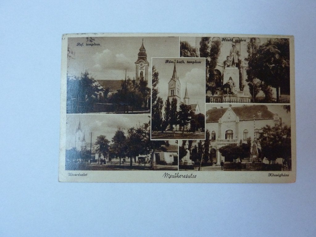 vintage ansichtkaart Hongarije Mezőkeresztes, Verzamelen, Ansichtkaarten | Buitenland, Ophalen of Verzenden, 1940 tot 1960, Gelopen