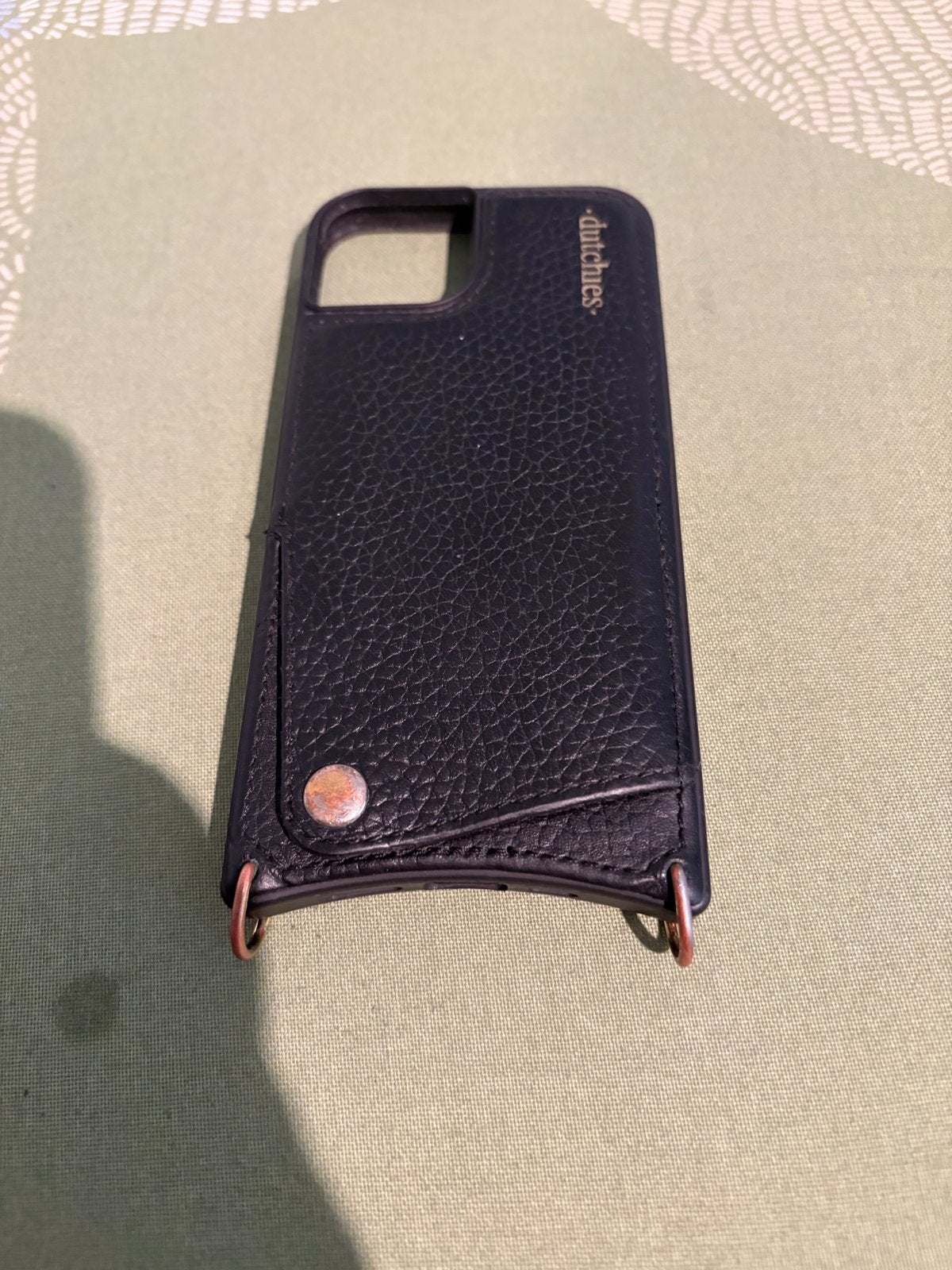 Dutchies telefoonhoesje - Zwart, met ringen, Met koord, Dutchies, Hoesje of Tasje, Ophalen of Verzenden