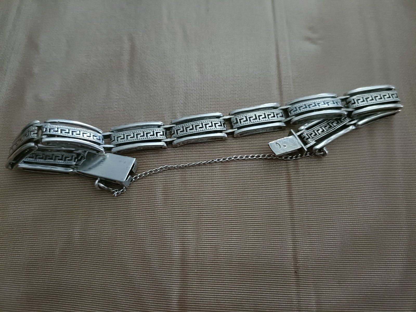 Vintage Heren Armband Zilver 925 Erg Fraai Model Zie Fotos, Ophalen of Verzenden, Zilver