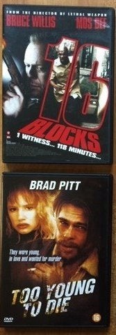 16 Blocks en Too Young to Die, Engels, Alle leeftijden, Nederlands, Ophalen of Verzenden