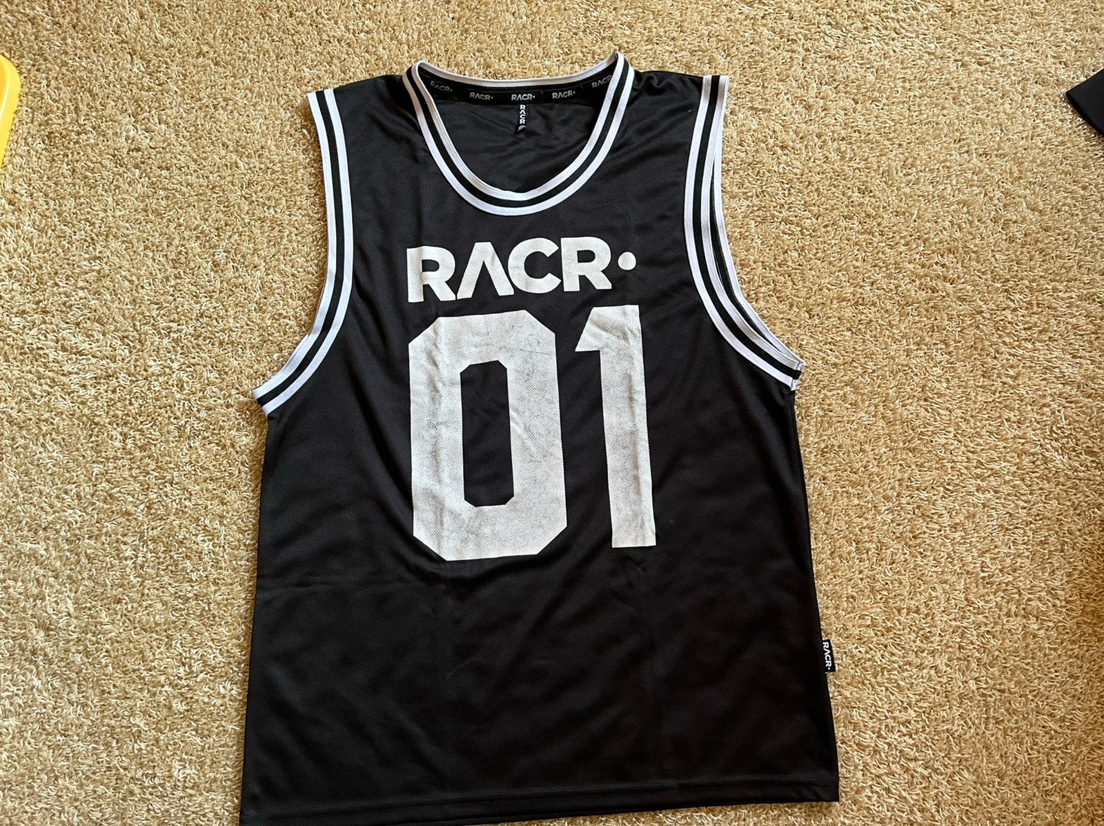 RACR singlet/hemd zwart-wit mt. XL, Ophalen of Verzenden, Zo goed als nieuw, Maat 56/58 (XL), Zwart