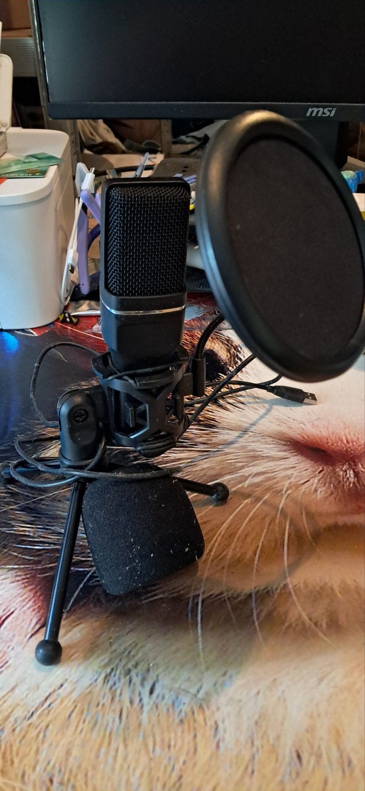 Lifegoods USB Condensator Microfoon met Popfilter en Statief, Muziek en Instrumenten, Microfoons, Ophalen of Verzenden, Gebruikt