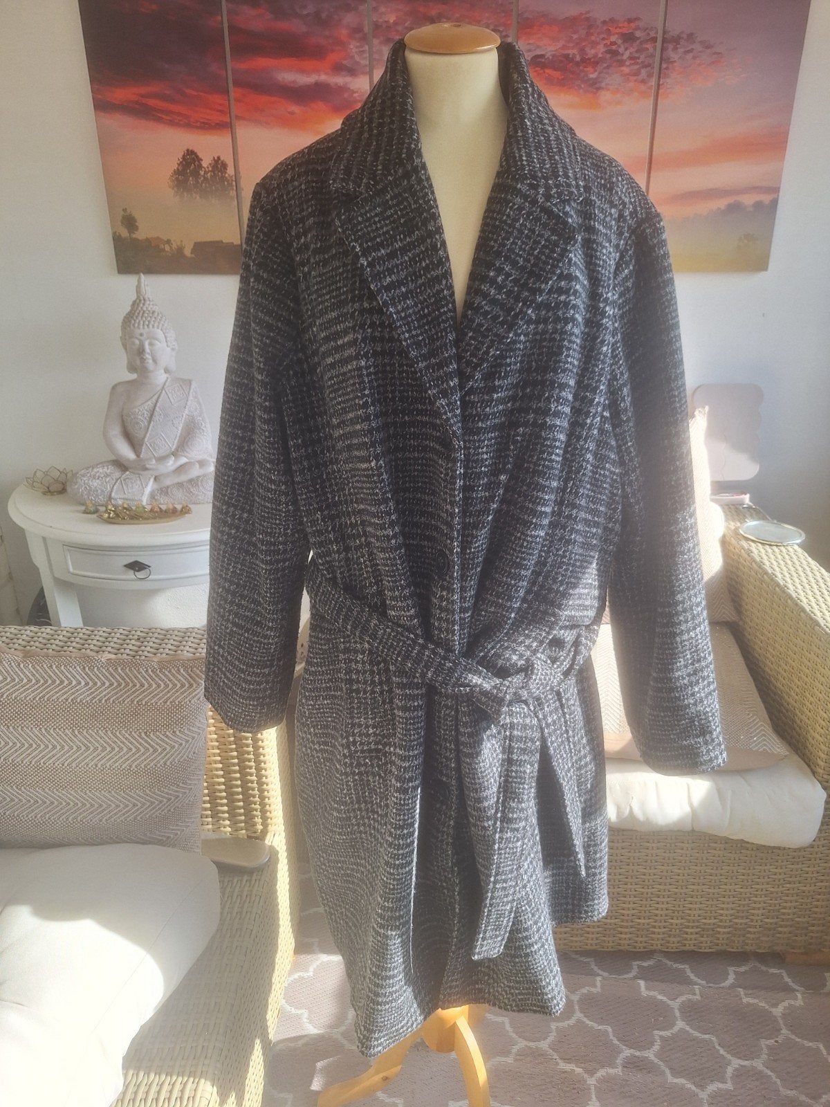 MS Mode Dames Jas Maat 52 Zwart/grijs, Zwart, Maat 46/48 (XL) of groter, Ophalen of Verzenden, Zo goed als nieuw