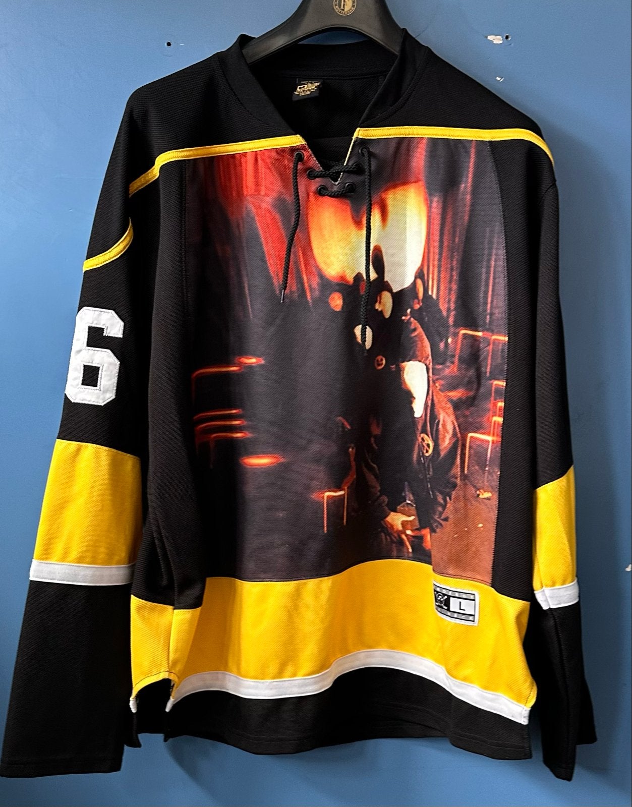 Wu-Tang Brand Limited Hockey Jersey - Origineel & Zeldzaam, Maat 52/54 (L), Verzenden, Zwart, Gedragen