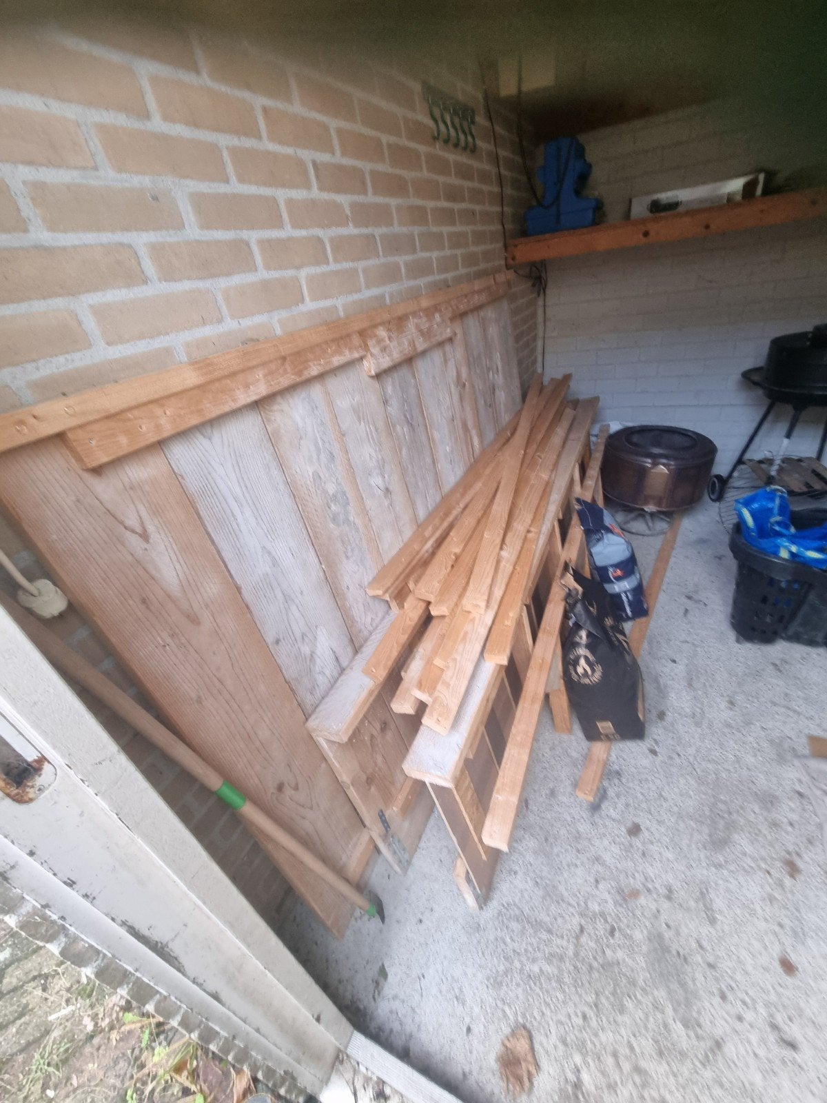 DIY bedframe + mattress free, Ophalen, Gebruikt, Tweepersoons, Overige maten