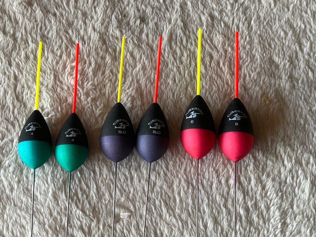 adv 243 / NIEUW serie 6 dobbersTUBERTINI, Ophalen of Verzenden, Nieuw, Dobber of Lood