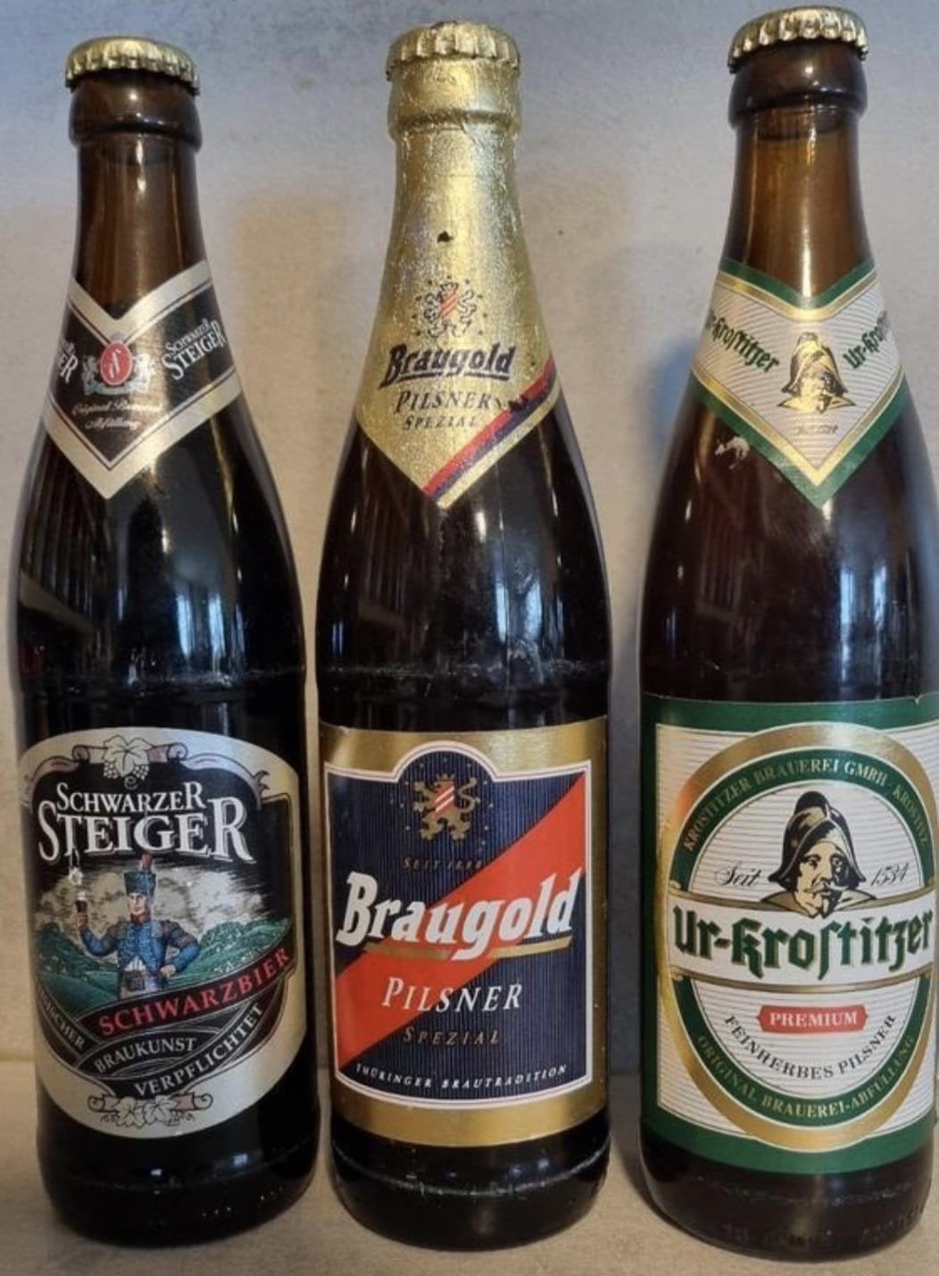 Set Oost-Duitse bierhistorie - Dresden, Krostitz & Erfurt, Ophalen of Verzenden, Zo goed als nieuw, Flesje(s), Overige merken