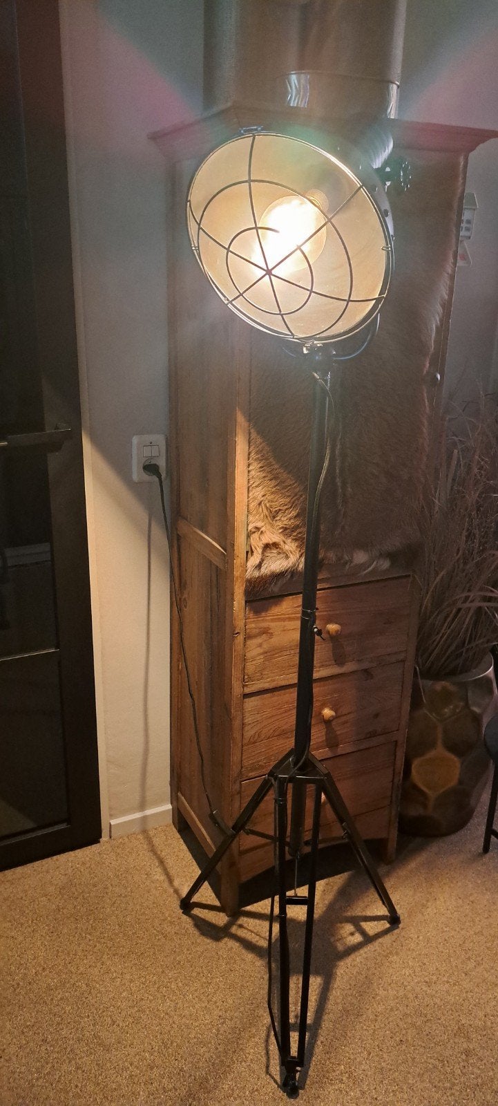 zwarte industriële lamp, Ophalen, Zo goed als nieuw, Industrieel, 150 tot 200 cm