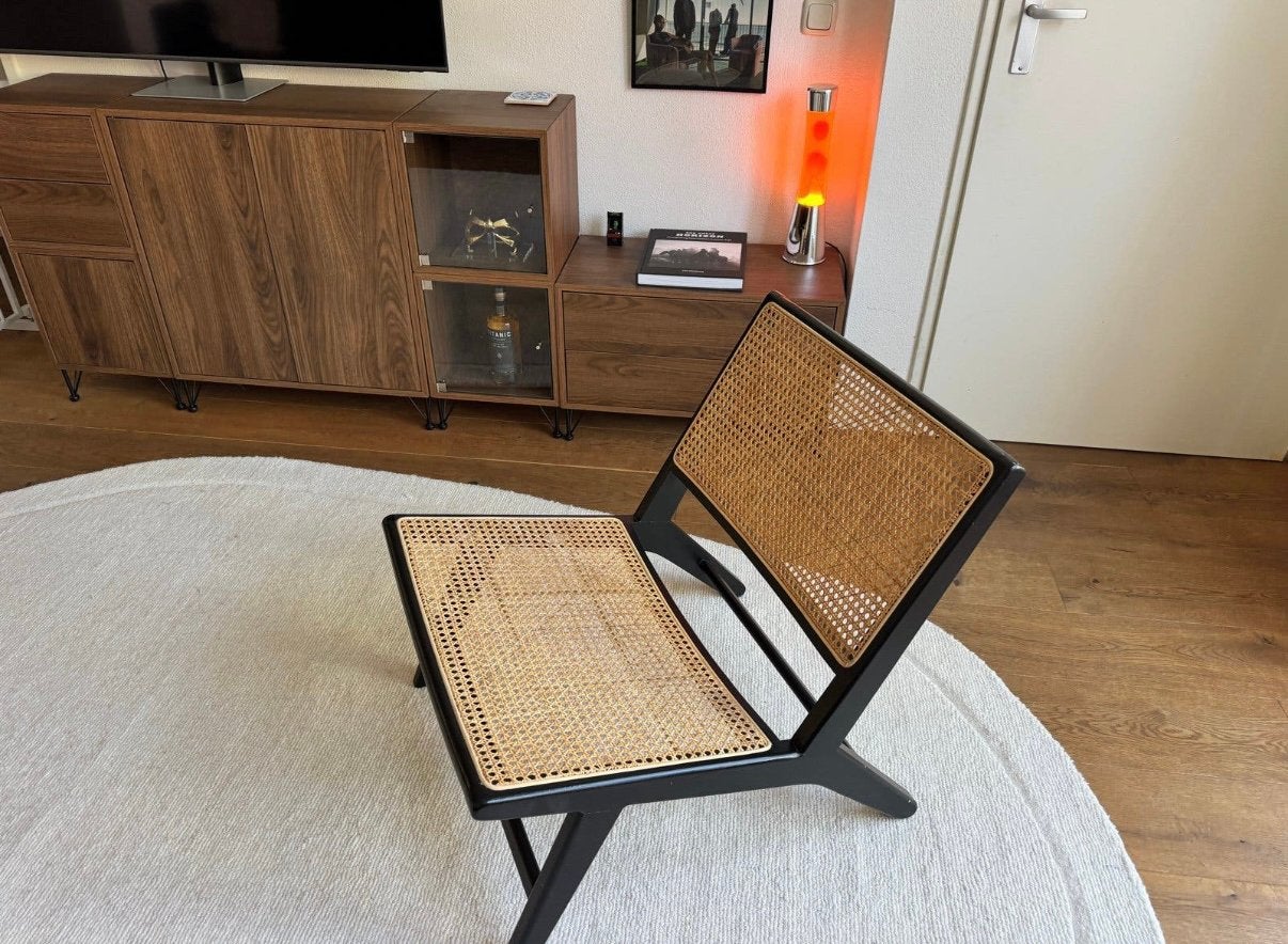 Rotan loungestoel/Fauteuil, Huis en Inrichting, Stoelen, Ophalen, Zo goed als nieuw