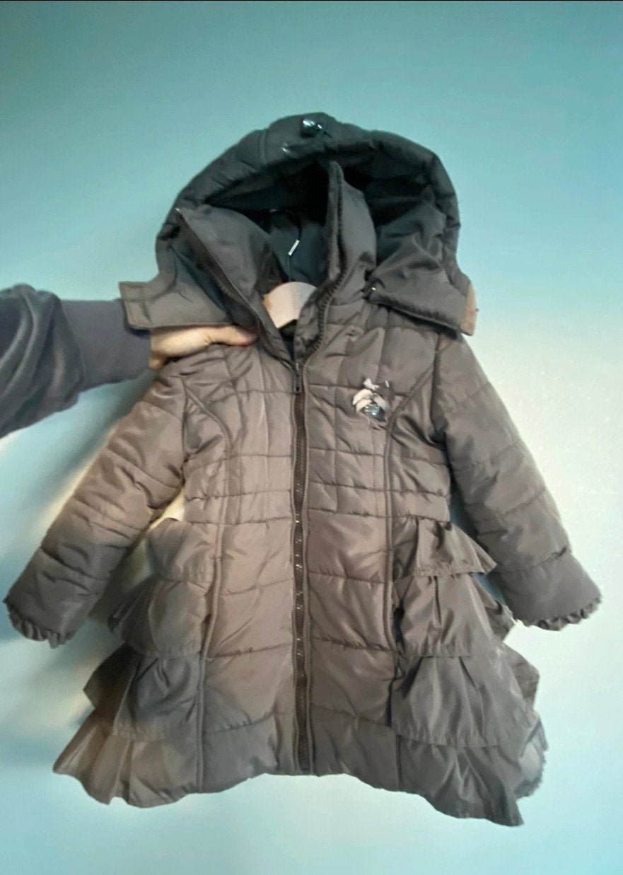 Le Chic winterjas maat 140/146 prinsessen jas bruin 🍃, Kinderen en Baby's, Meisje, Le Chic, Ophalen of Verzenden, Zo goed als nieuw