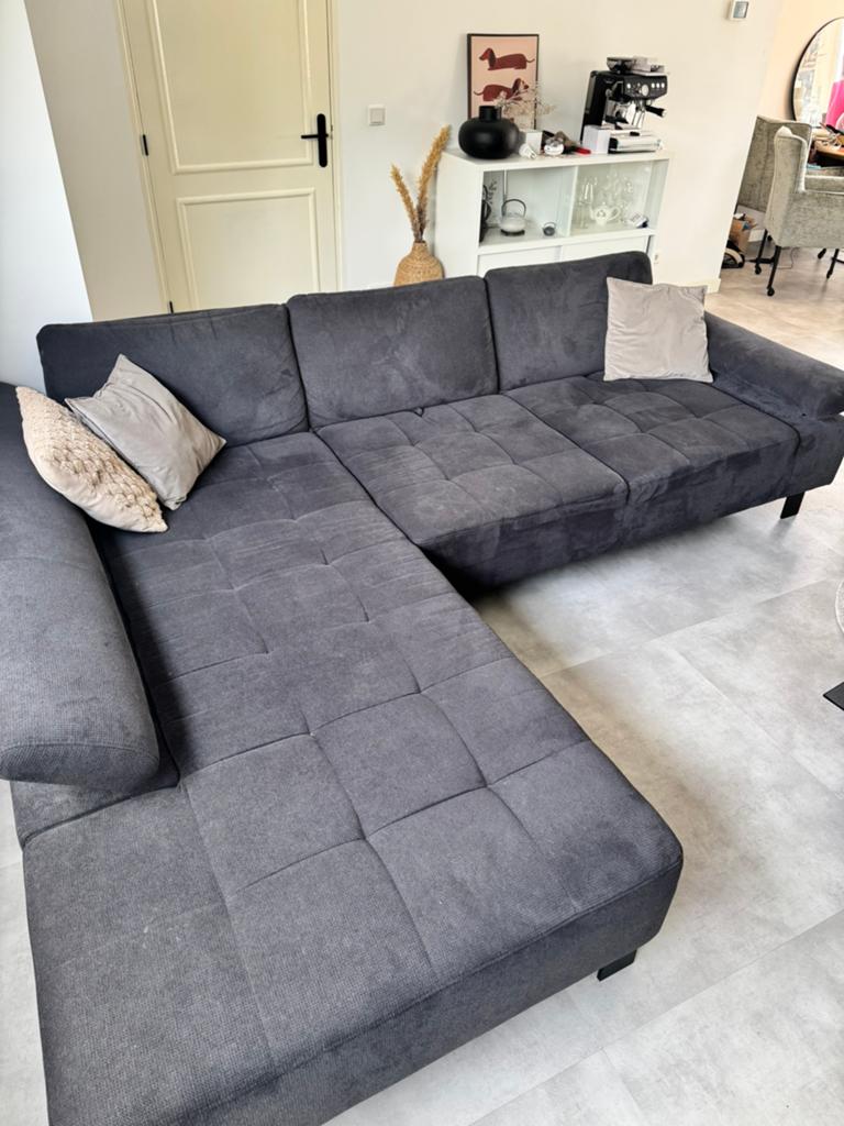 Lounge bank Goossens, Huis en Inrichting, Banken | Bankstellen, Ophalen, 250 tot 300 cm, Hoekbank, Zo goed als nieuw