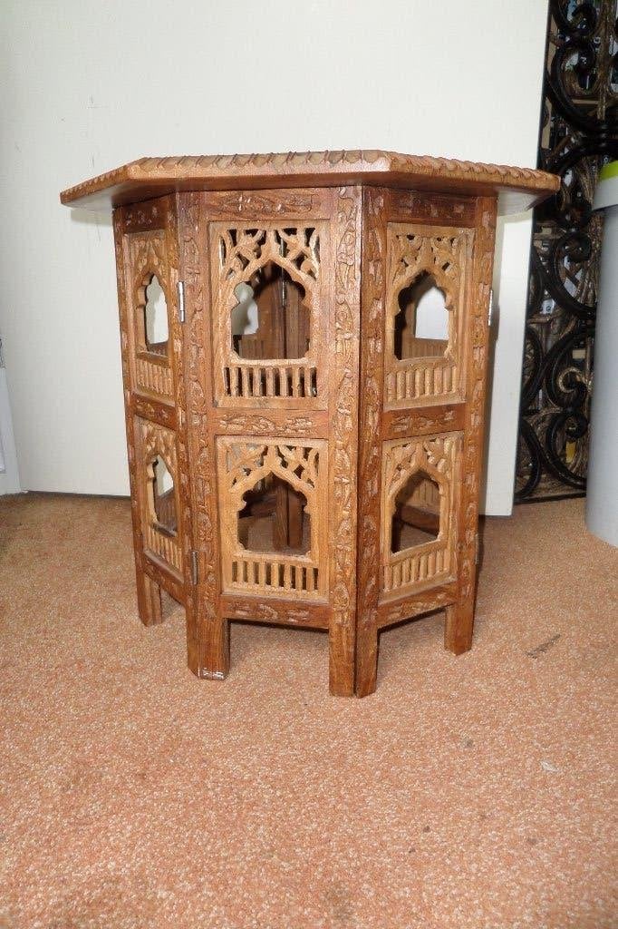 Marokkaanse acht-hoekige bijzettafel - 1920 - ZGAN - €175,=, Antiek en Kunst, Antiek | Meubels | Tafels, Ophalen