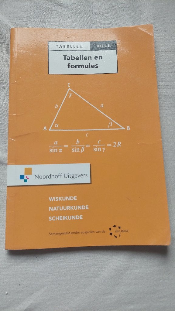 Tabellen en formules 9789001134129, Noordhoff, Ophalen of Verzenden, Zo goed als nieuw, MBO