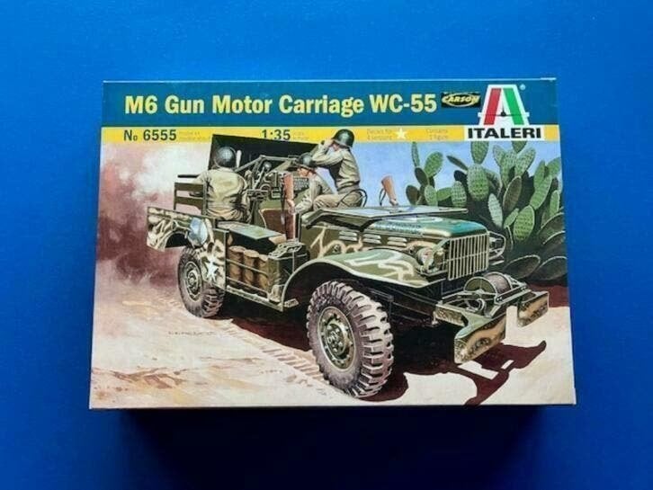 Italeri	6555	M6 Gun Motor Carriage WC-55	1/35, Ophalen, Nieuw, 1:32 tot 1:50, Italeri