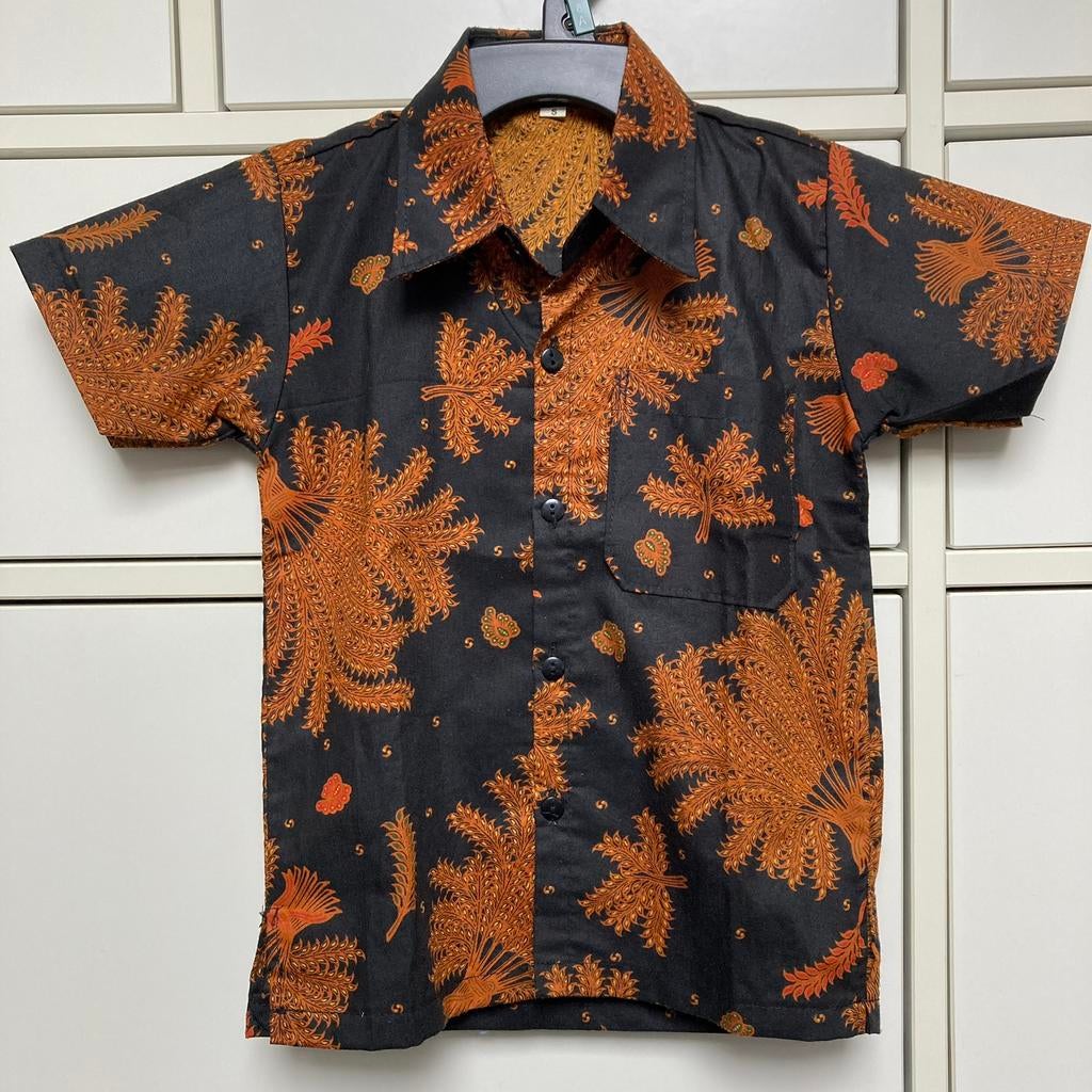 Batik overhemd Indonesië 104-110, Kinderen en Baby's, Ophalen of Verzenden, Zo goed als nieuw, Jongen, Overhemd of Blouse