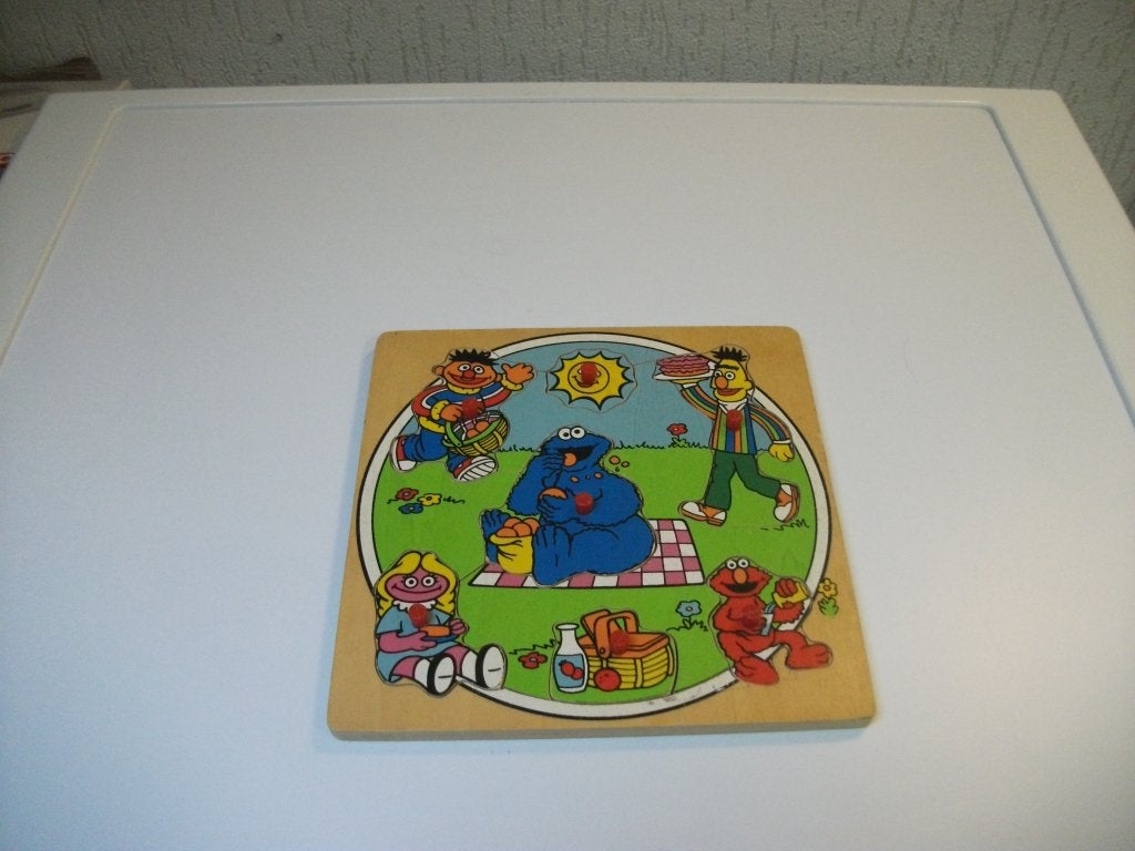 Puzzel Ernie en Bert 7 delig, Ophalen of Verzenden, Gebruikt