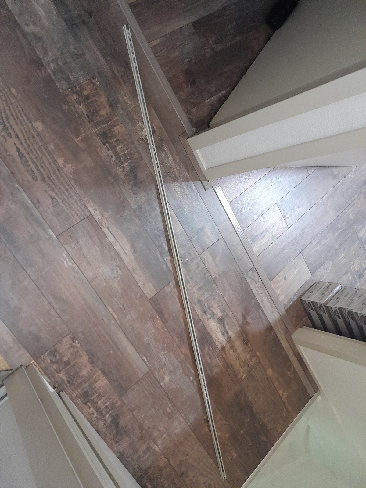 Gordijnrails 175 cm met bevestigingsmateriaal, Ophalen, Gebruikt, Wit, 150 tot 200 cm