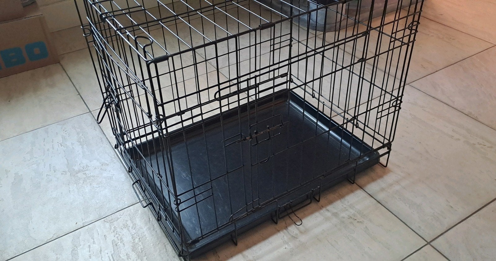 Adori Bench 2-deurs Zwart, Dieren en Toebehoren, Hondenhokken, Ophalen, Zo goed als nieuw, Minder dan 75 cm, Minder dan 65 cm