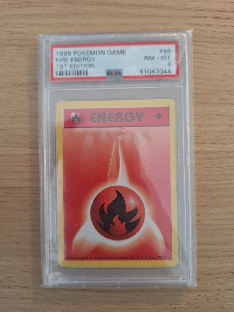 PSA 8 1999 Pokémon Game Fire Energy 1st Edition #98, Ophalen of Verzenden, Nieuw, Losse kaart