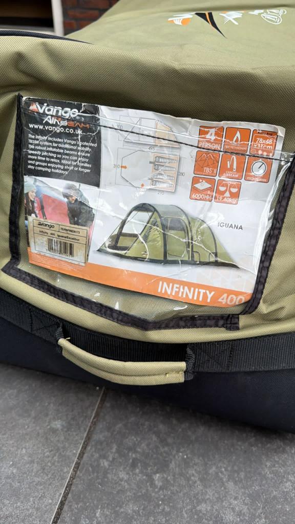 Vango AirBeam Infinity 400 Tent - 4 Persoons, Ophalen, Zo goed als nieuw, Tot en met 4