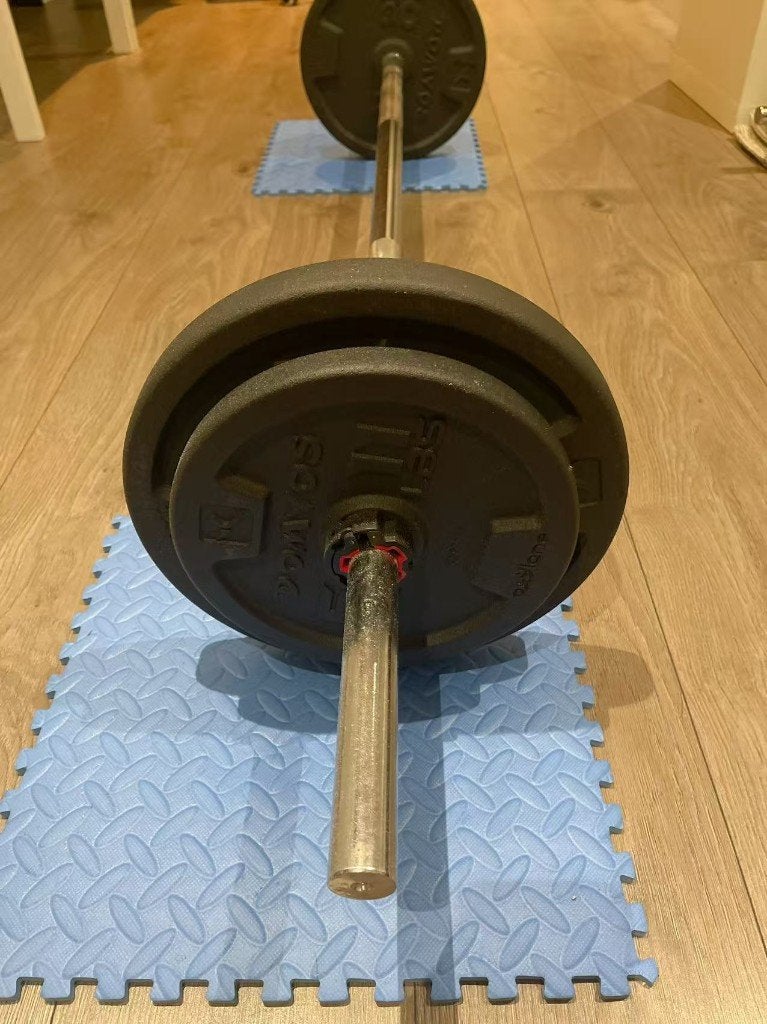 halterstang 38kg, Sport en Fitness, Ophalen, Zo goed als nieuw, Halterstangen