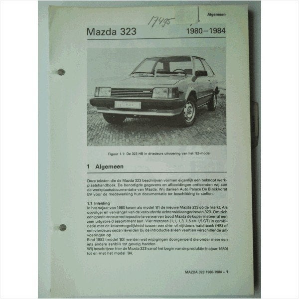 Mazda 323 Vraagbaak losbladig 1980-1984 #1 Nederlands, Ophalen of Verzenden, Gelezen, Mazda
