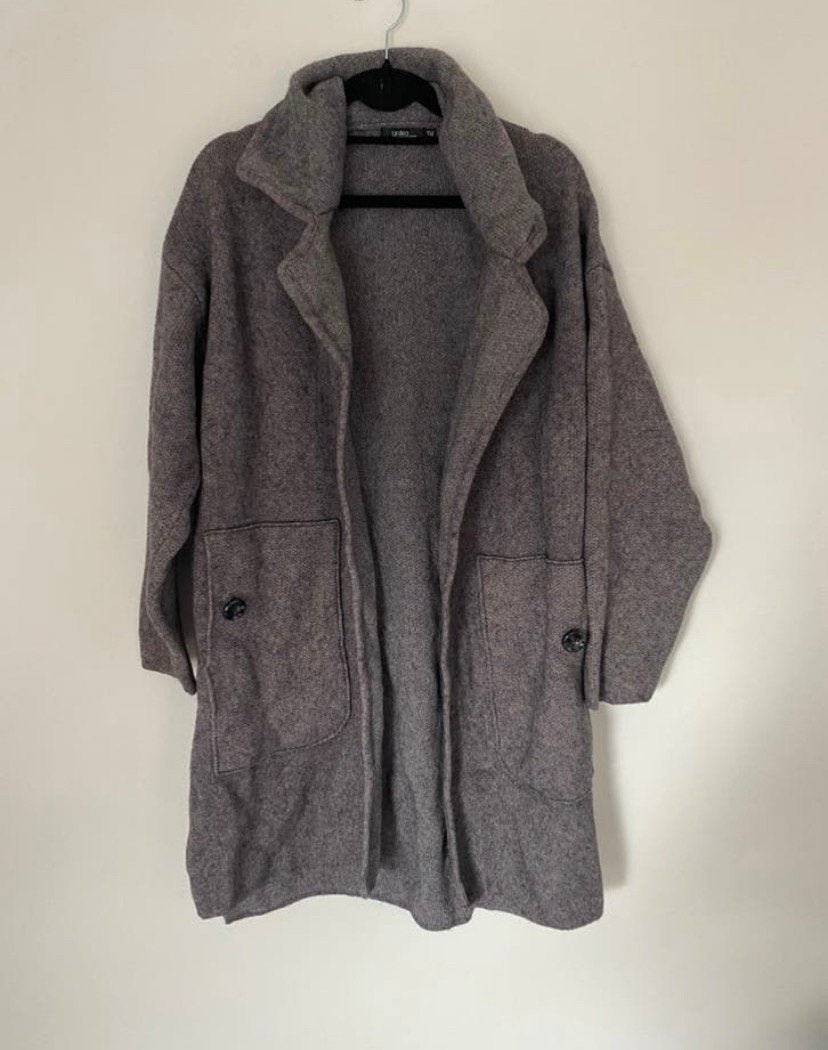 Lange dames vest, grijs 38 / 42, Verzenden, Zo goed als nieuw, Maat 38/40 (M), Grijs
