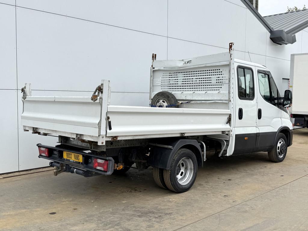 Iveco Daily 35C14 2.3 Kipper Dubbele Cabine Dubbellucht 3,5t, Auto's, Bestelauto's, Gebruikt, Zwart, Iveco, Wit