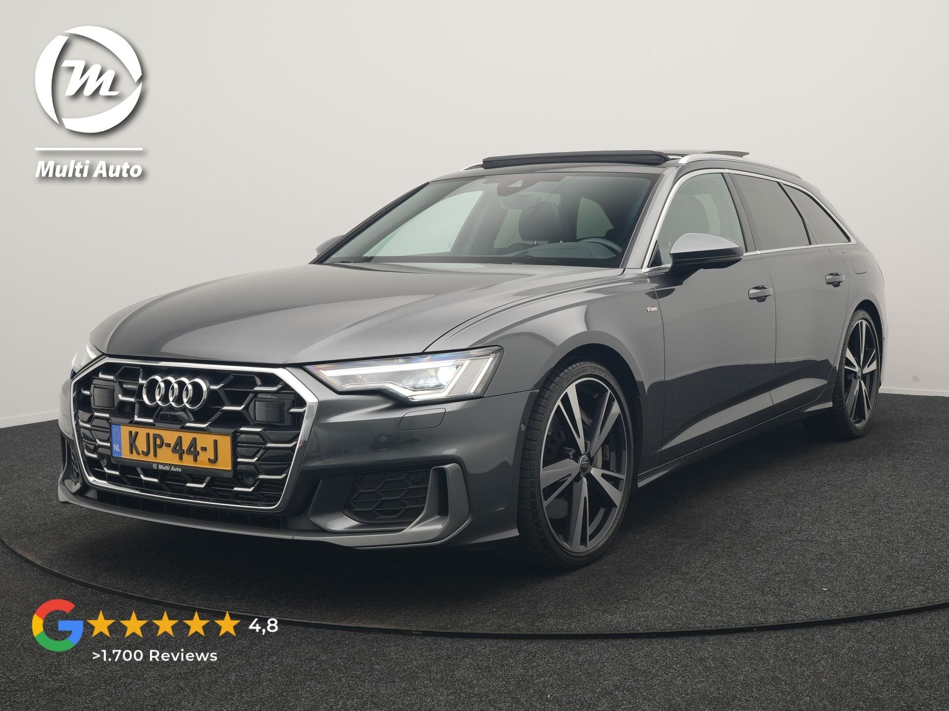 Audi A6 Avant 50 TFSI e quattro S Line PHEV 300pk Dealer O.H, Auto's, Audi, Automaat, 77 km/l, Gebruikt, Zwart