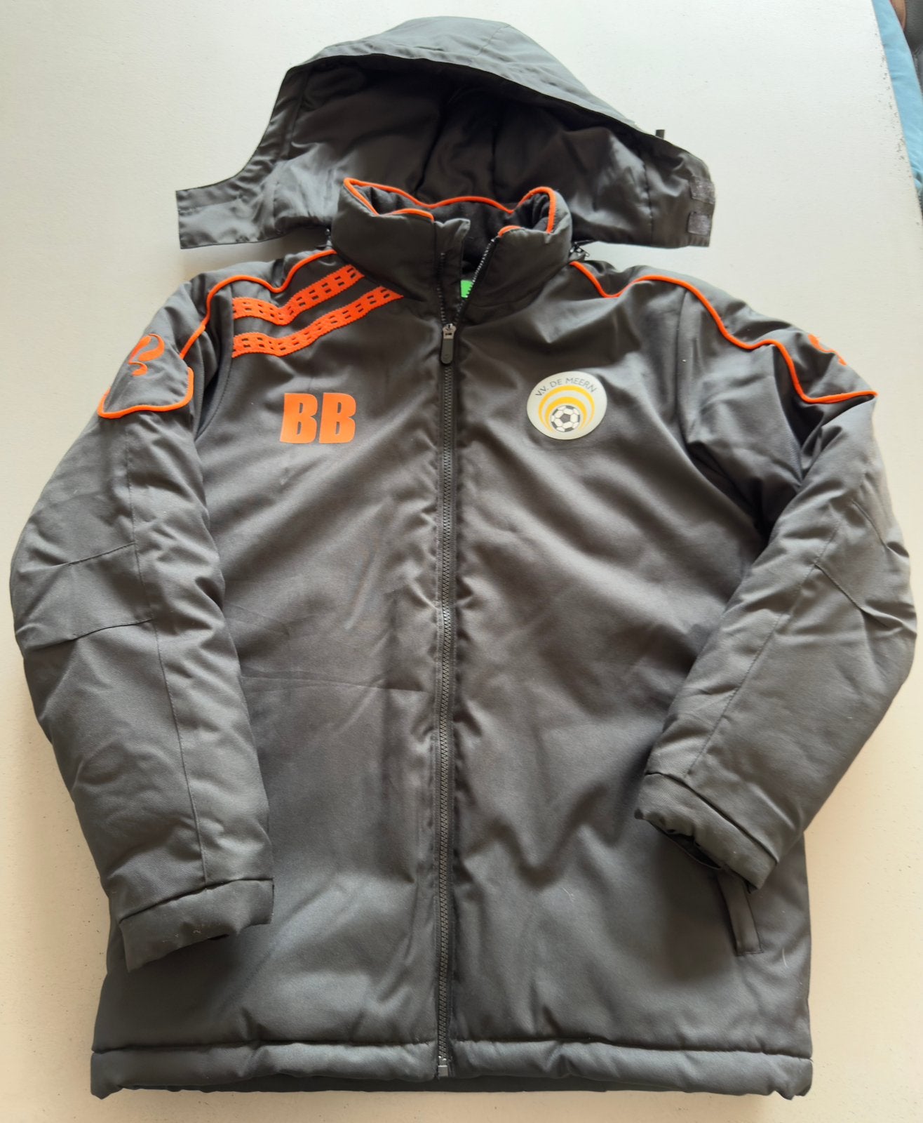 Winterjas VV de Meern maat junior L, zie omschrijving, Ophalen of Verzenden, Gebruikt, Jongen of Meisje, Jas