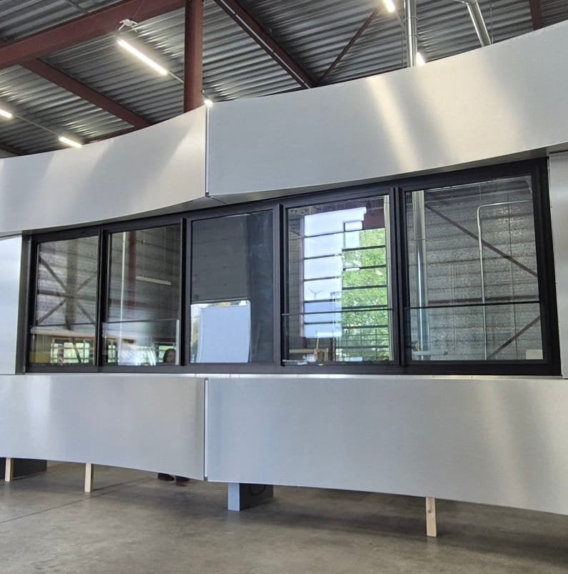 Aluminium kozijn incl glas, Ophalen, Aluminium, 150 tot 225 cm, Raamkozijn