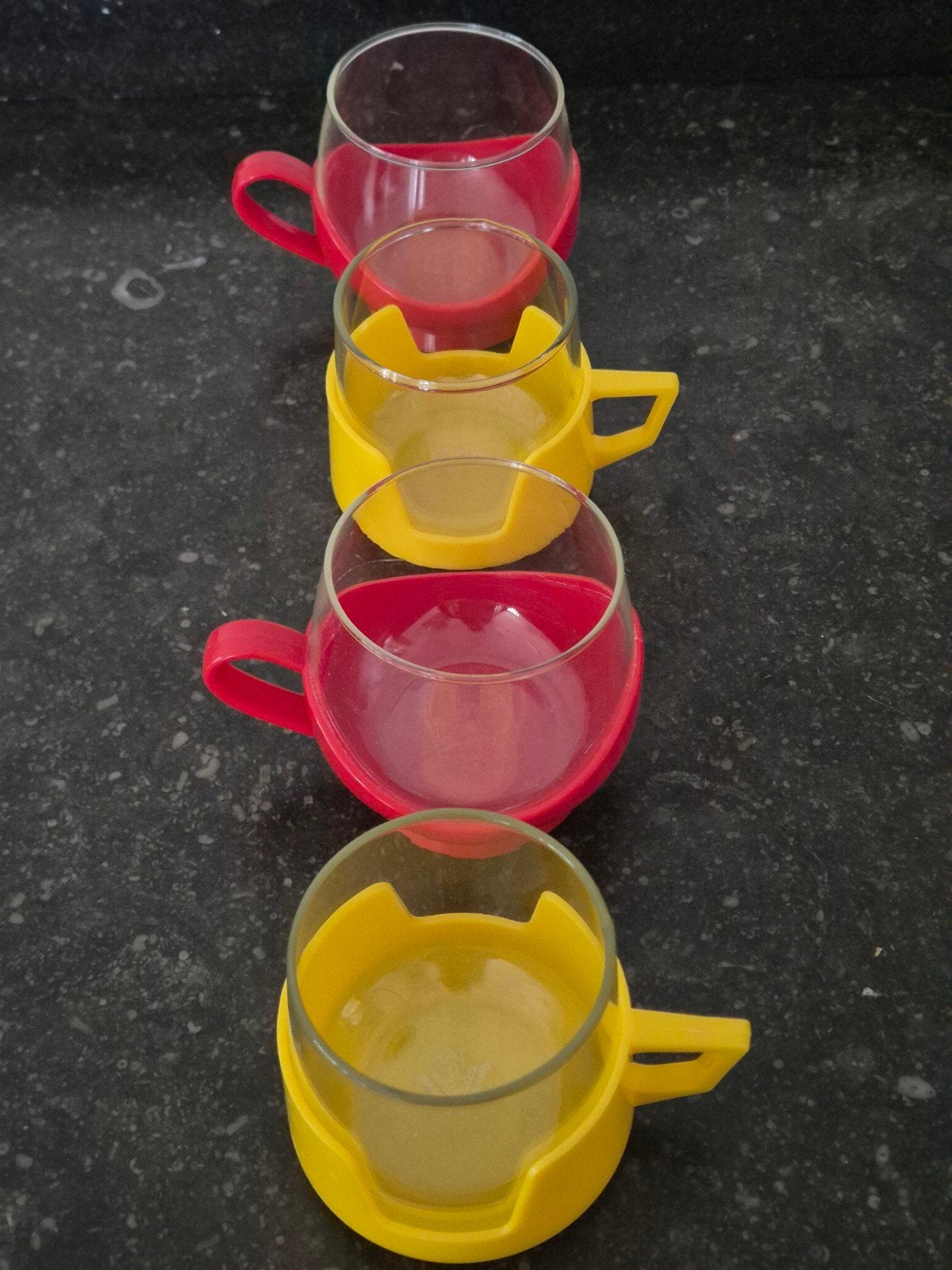 Vintage theeglazen met houders, Ophalen of Verzenden, Overige typen