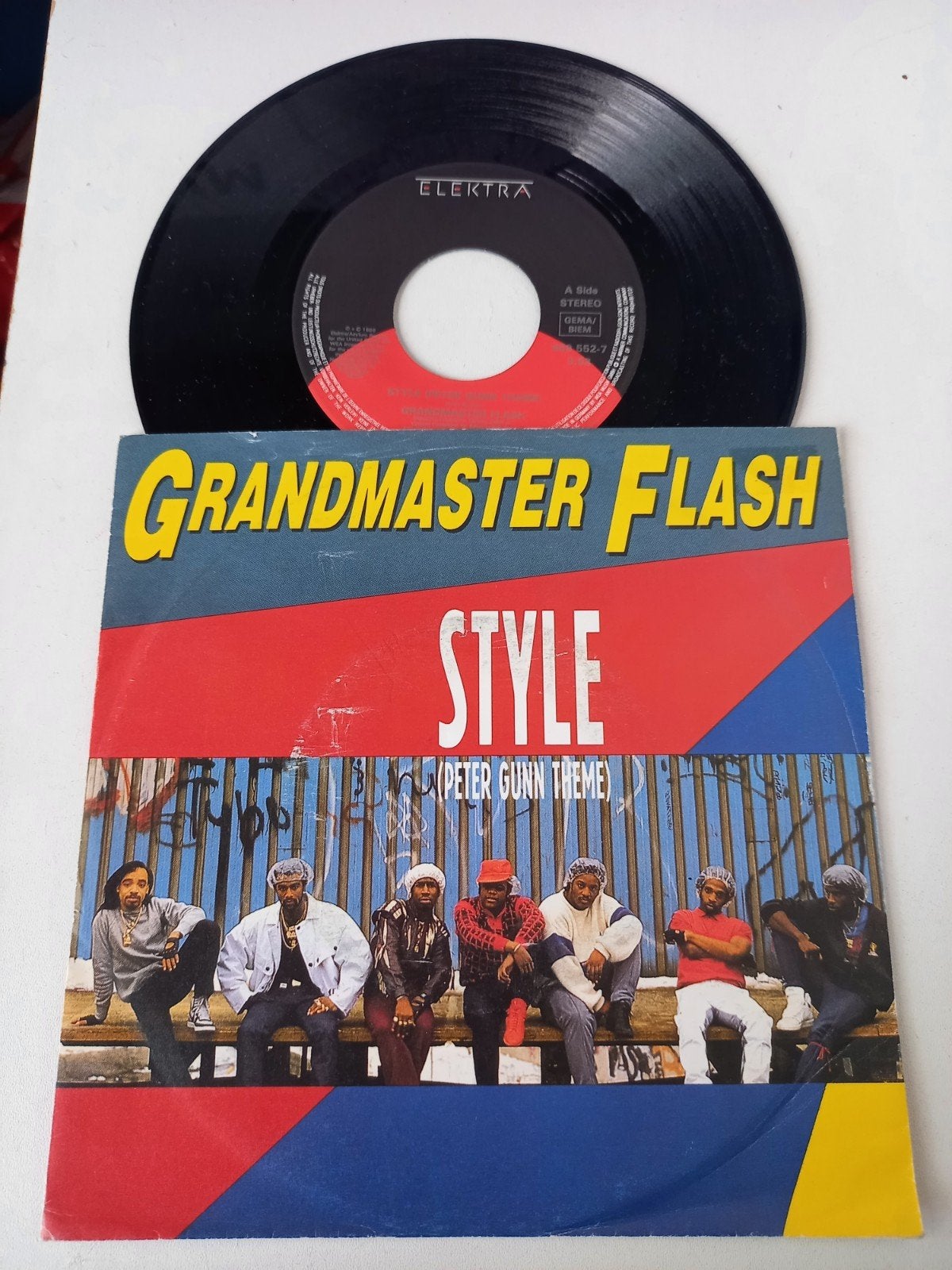 Grandmaster Flash - Style (Peter Gunn Theme) 7 inch single, Cd's en Dvd's, Gebruikt, 7 inch, Ophalen of Verzenden, EP