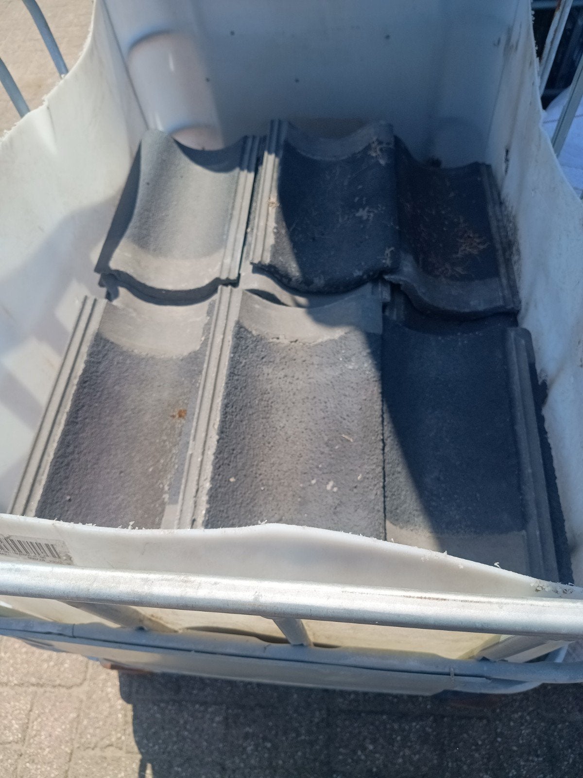 Grijze gebruikte orbo dakpannen, Ophalen, Gebruikt, Steen of Klei, 5 tot 10 m²
