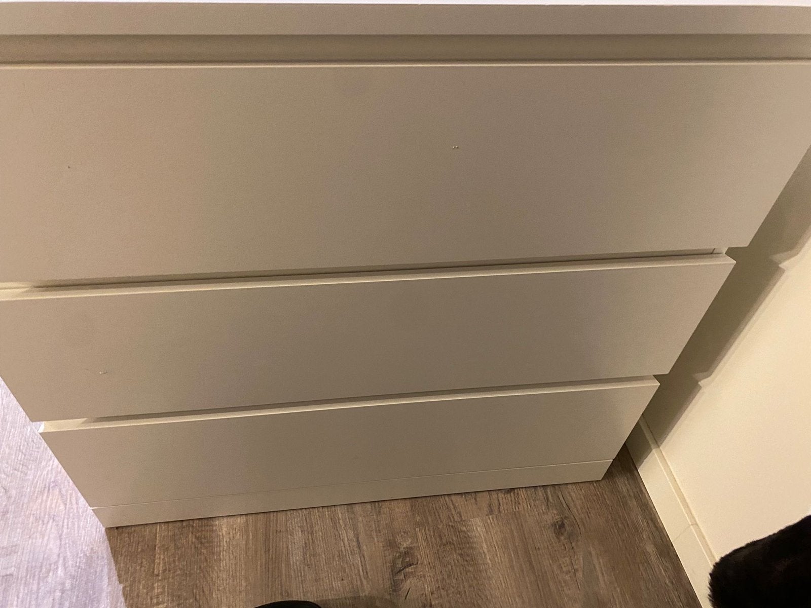 IKEA MALM ladekast met 3 lades - Wit, Gebruikt, 3 of 4 laden, Minder dan 100 cm, 25 tot 50 cm