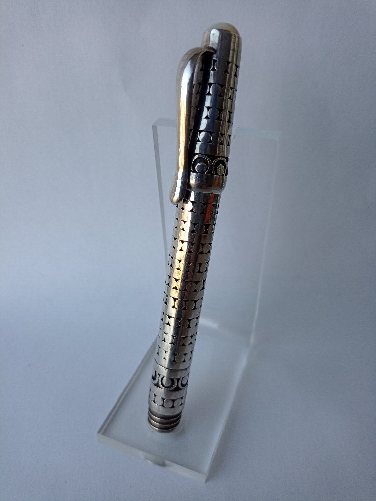 Rollerball Italiaans design handgemaakt (?) zilver, Verzamelen, Pennenverzamelingen, Ophalen of Verzenden, Overige typen, Overige merken