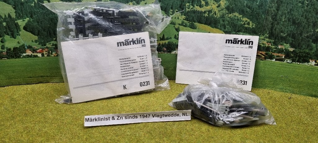 Marklin 0231 H0 K-Rails ontwerpset, Wisselstroom, Rails, Ophalen of Verzenden, Zo goed als nieuw