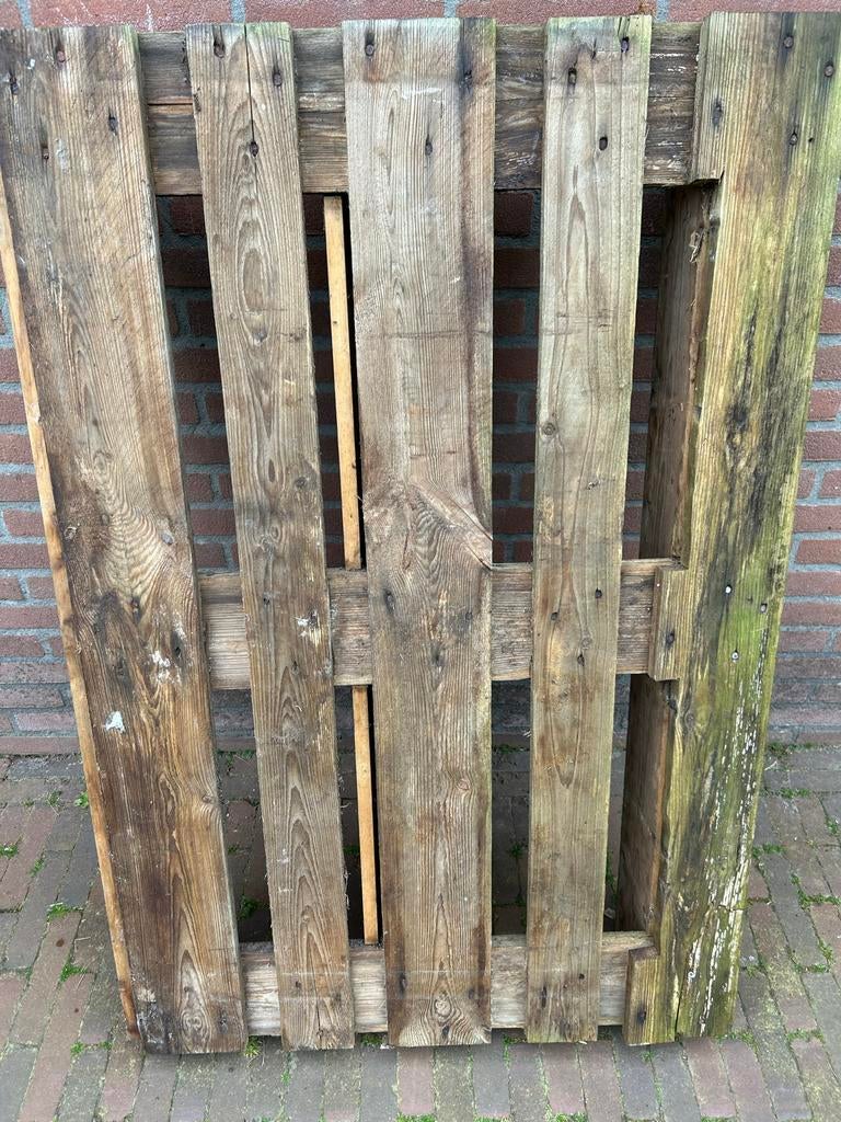 Gebruikte houten pallet voor haardhout, Tuin en Terras, Minder dan 3 m³, Ophalen, Overige houtsoorten