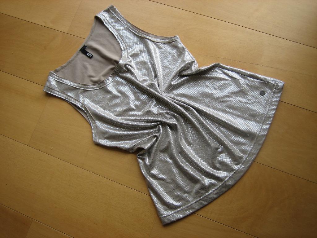 Chique beige-zilverkleurige top MISS BARON 38-40 snazzeys, Verzenden, Beige, Nieuw, Zonder mouw