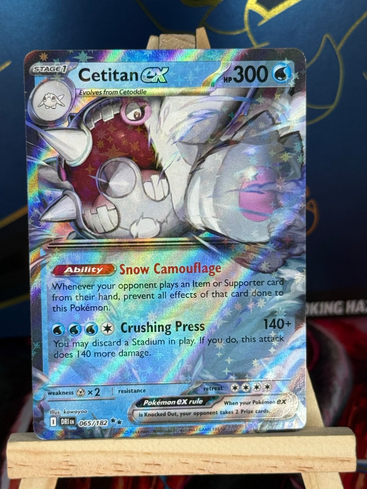 Cetitan ex #65 | Pokemon Destined Rivals, Ophalen of Verzenden, Zo goed als nieuw, Losse kaart, Foil