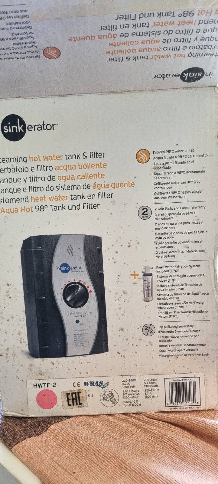 Nieuwe InSinkErator HWTF-2 heetwaterboiler - Ongebruikt!, Doe-het-zelf en Verbouw, Geisers en Boilers, Aardgas, Nieuw, Minder dan 20 liter