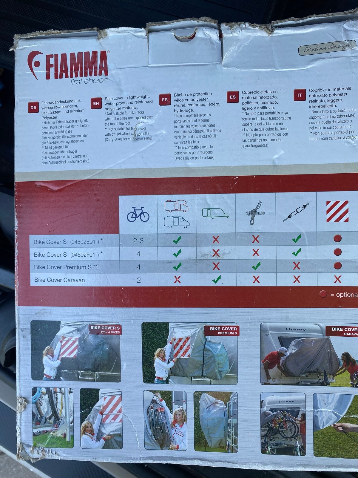 Fiamma Fiets-beschermhoes (Niet gebruikt), Ophalen of Verzenden, Zo goed als nieuw