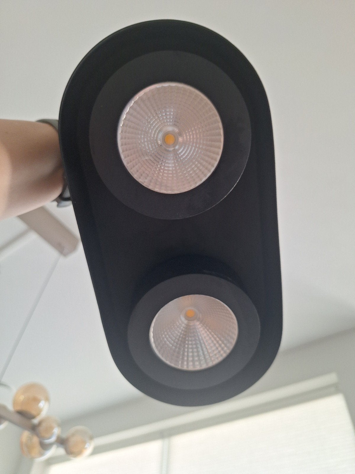 Strakke mat zwarte plafondlamp van Lumidora, Gebruikt, Inclusief lichtbron, Zwart, Design