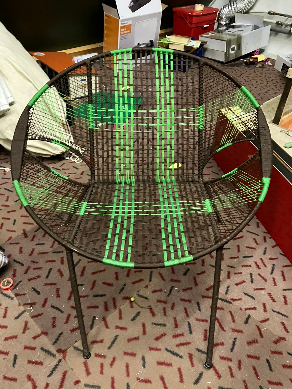 Draadstoel als nieuw, Huis en Inrichting, Stoelen, Ophalen, Zo goed als nieuw, Eén