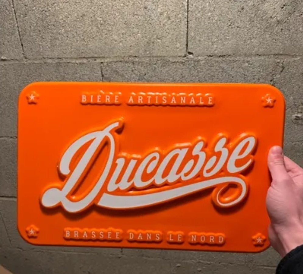Zeldzaam reclamebord Bière Ducasse, Ophalen of Verzenden, Nieuw, Reclamebord, Plaat of Schild, Overige merken