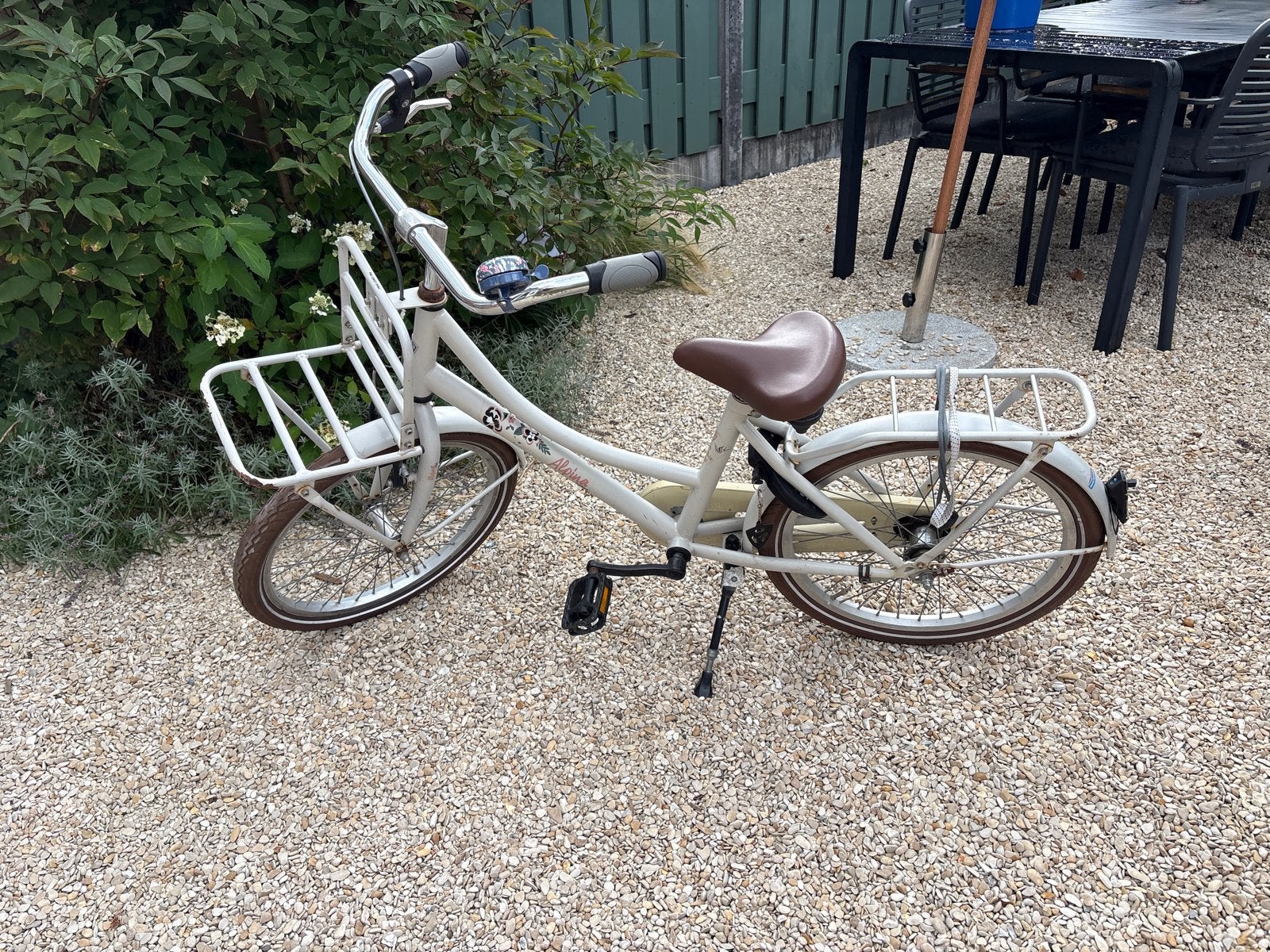Kinderfiets met voor- en achterdrager, Ophalen, Terugtraprem, Gebruikt, Handrem
