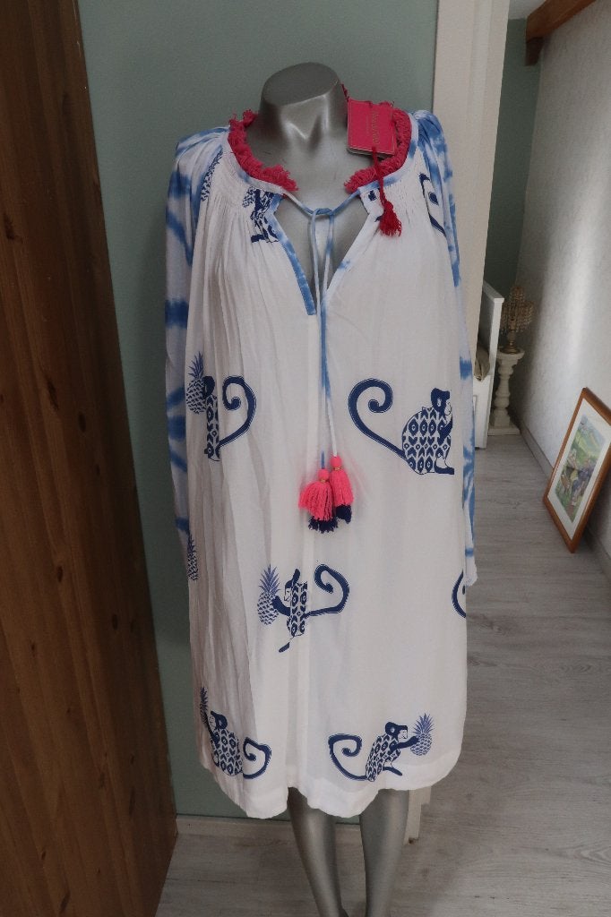 Nieuwe geweldige jurk Place du Soleil xl wit blauw roze zak, Kleding | Dames, Blauw, Nieuw, Ophalen of Verzenden, Jurk