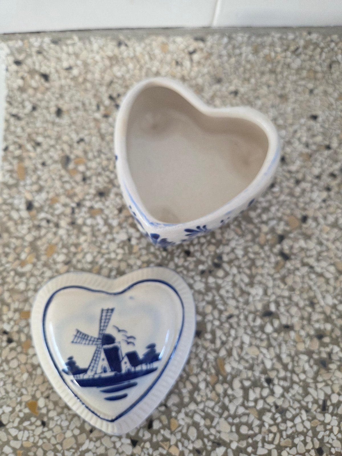 Delfts Blauw Hartvormig Doosje, handbeschilderd., Ophalen of Verzenden