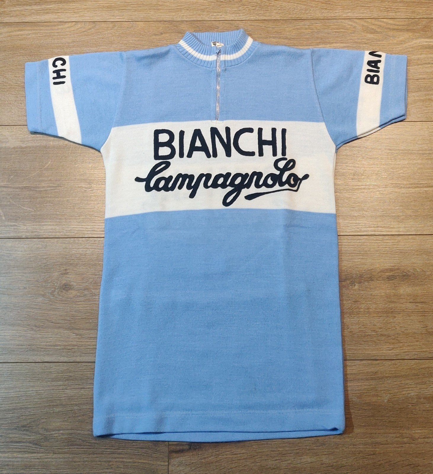 Vintage wielershirt Bianchi Campagnolo, Ophalen of Verzenden, Zo goed als nieuw, Kleding