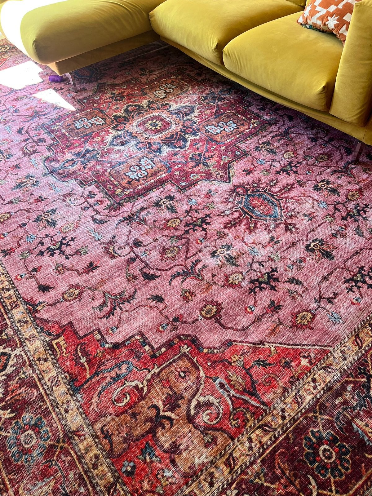 Groot vintage look vloerkleed, Ophalen of Verzenden, Zo goed als nieuw, Rechthoekig, 200 cm of meer